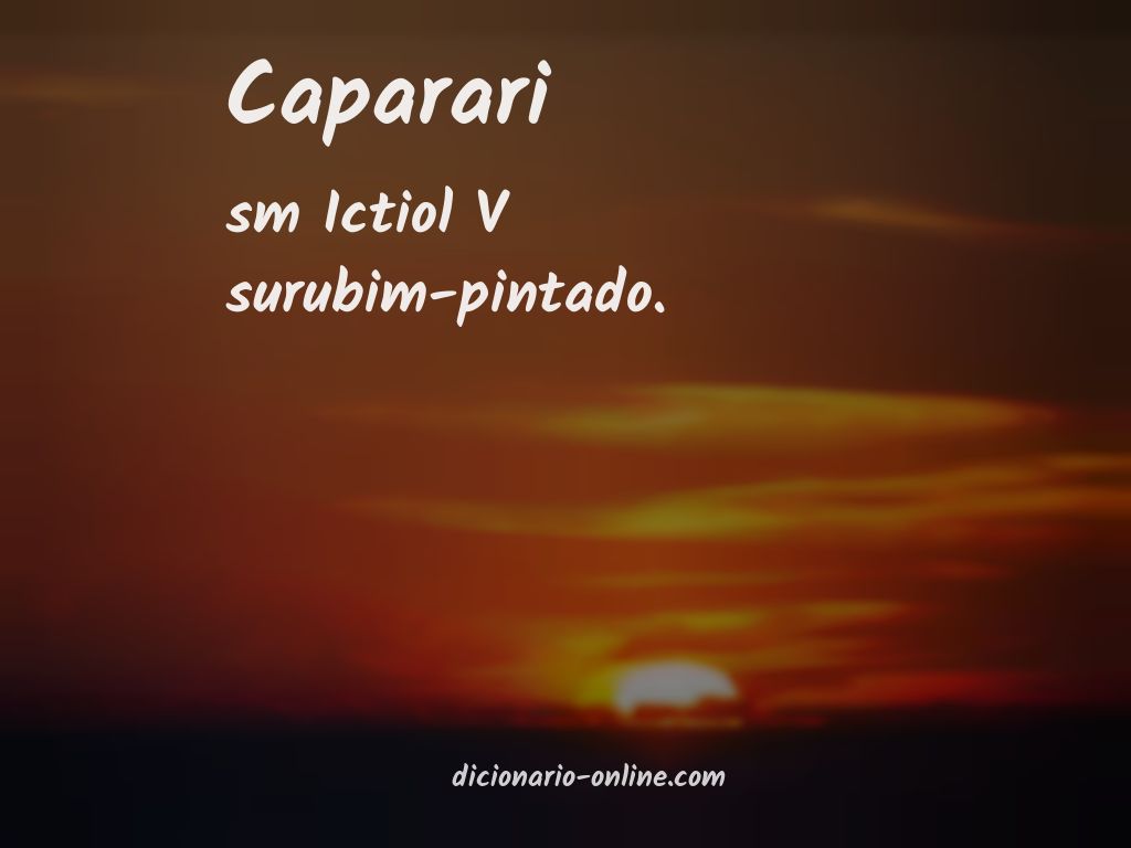 Significado de caparari