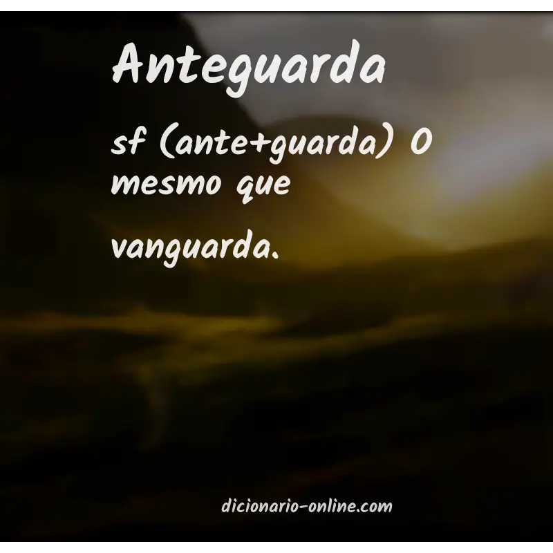 Significado de anteguarda