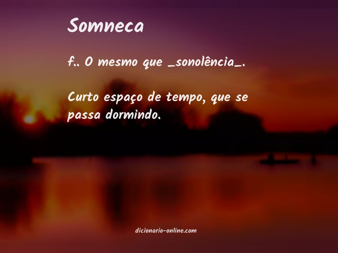 Significado de somneca