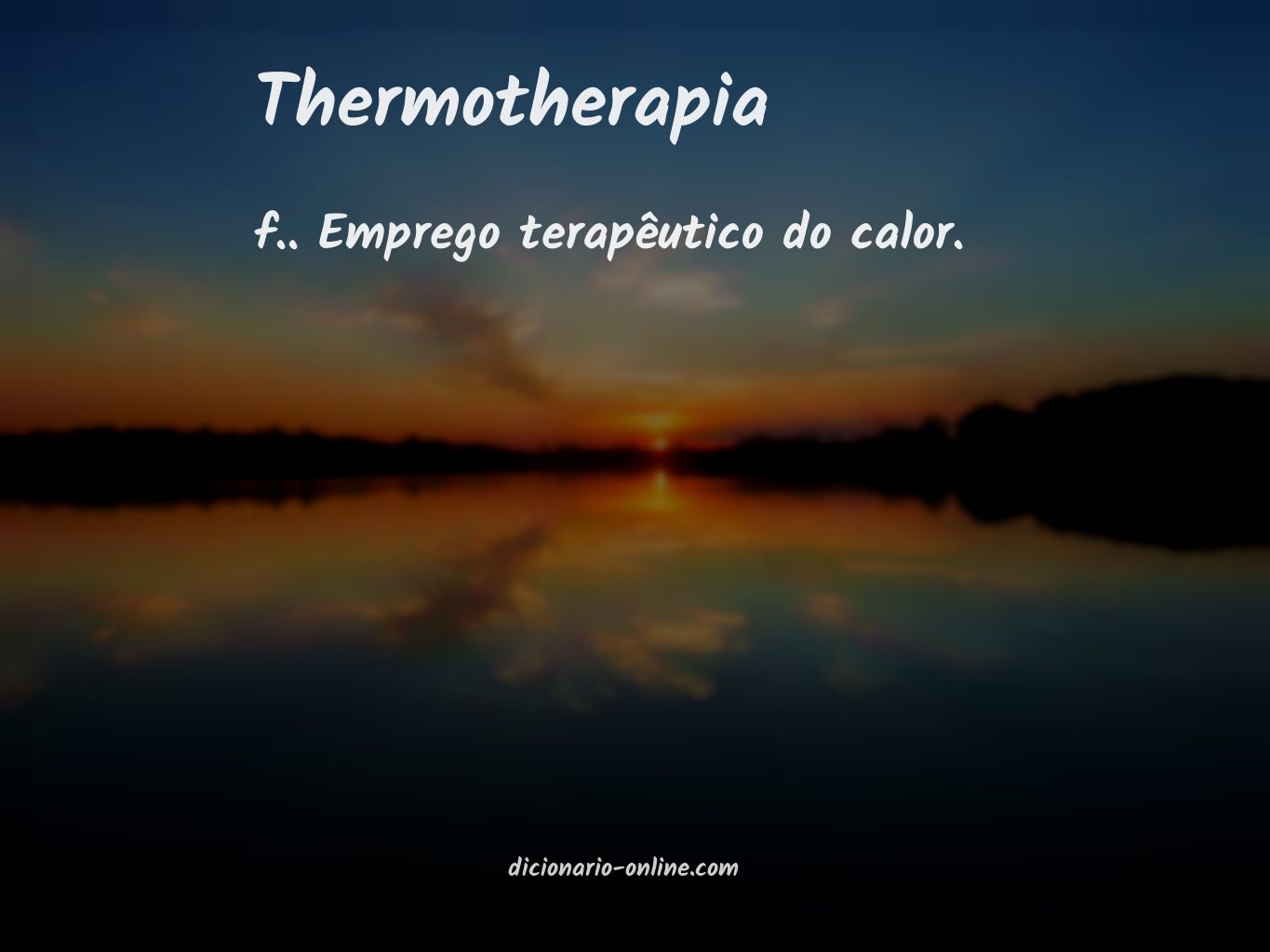 Significado de thermotherapia