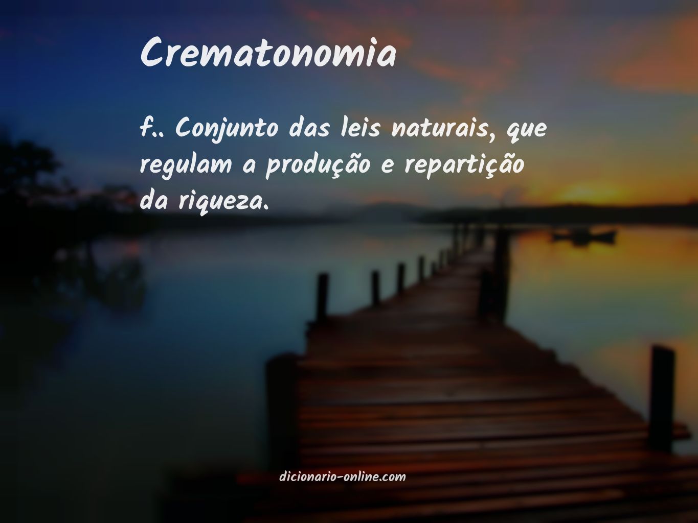 Significado de crematonomia
