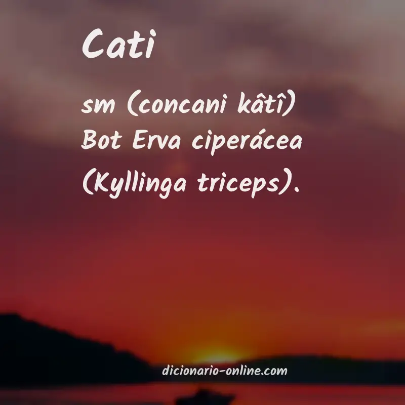 Significado de cati