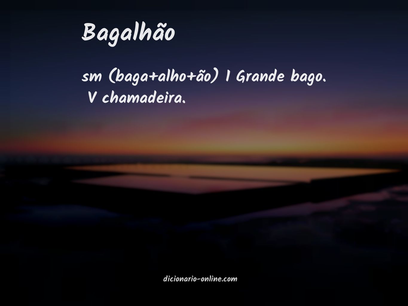 Significado de bagalhão