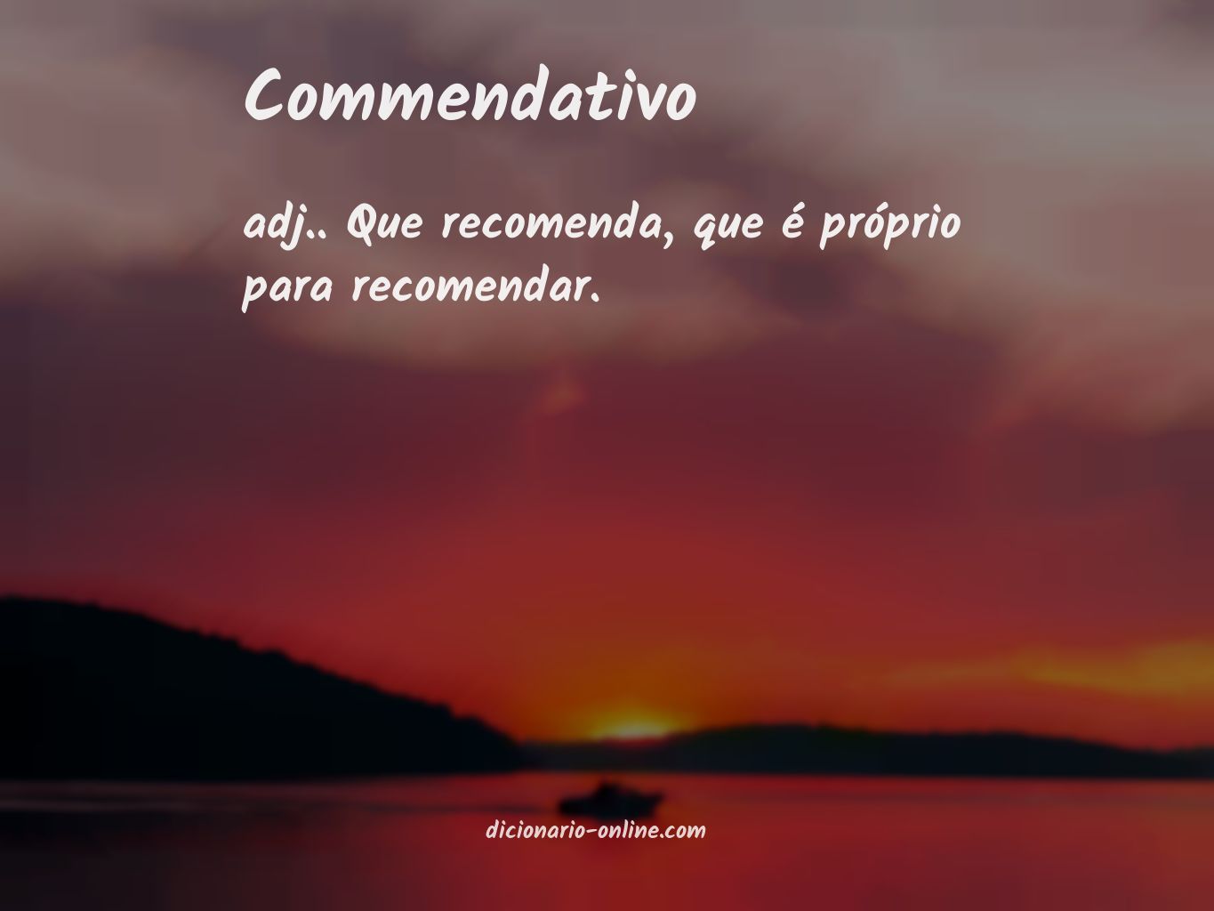 Significado de commendativo