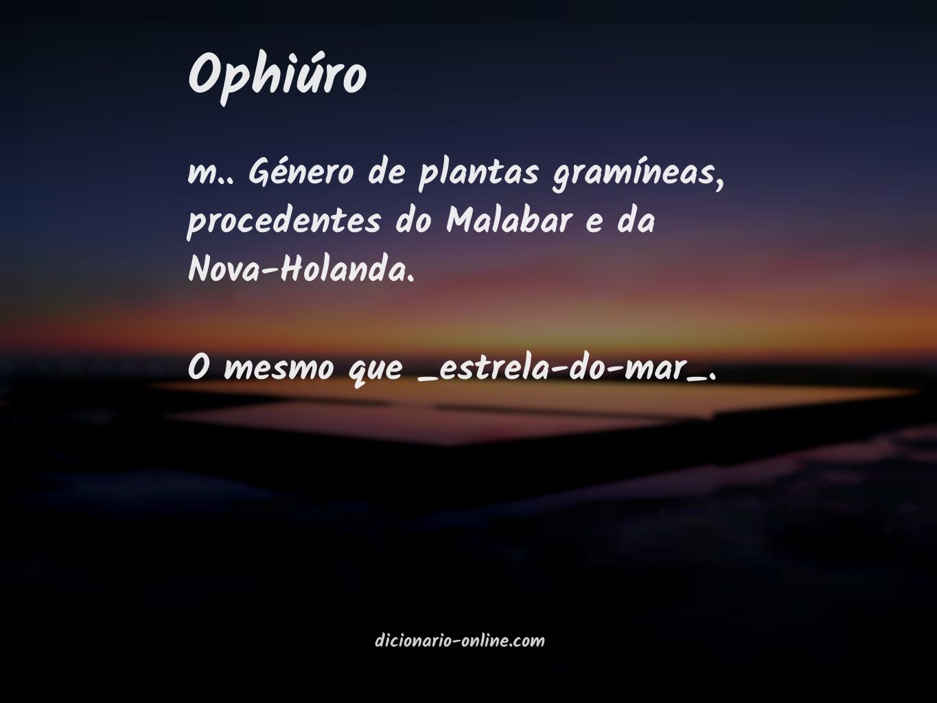 Significado de ophiúro