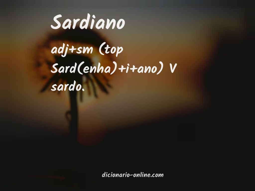 Significado de sardiano