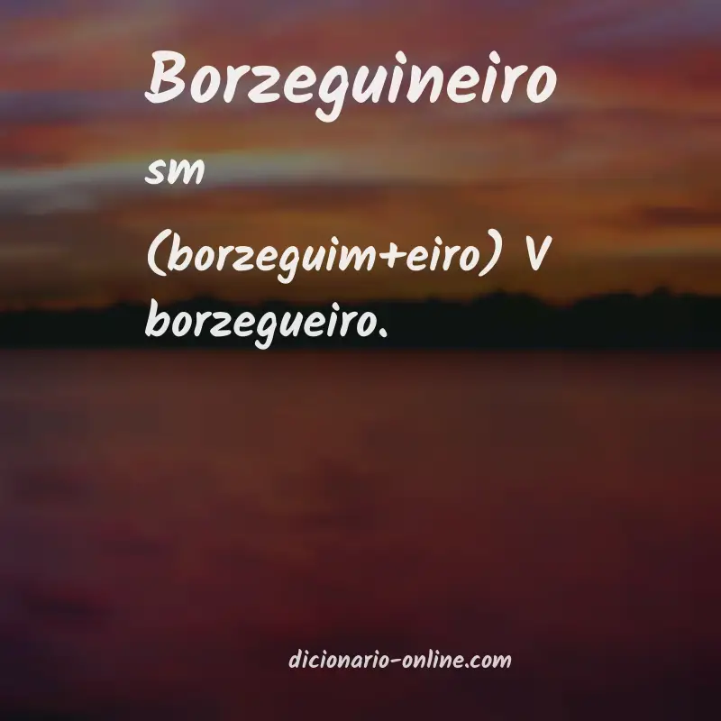 Significado de borzeguineiro