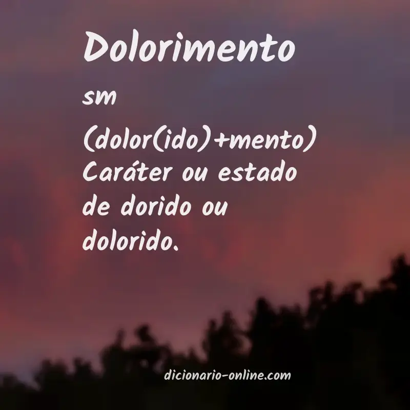 Significado de dolorimento