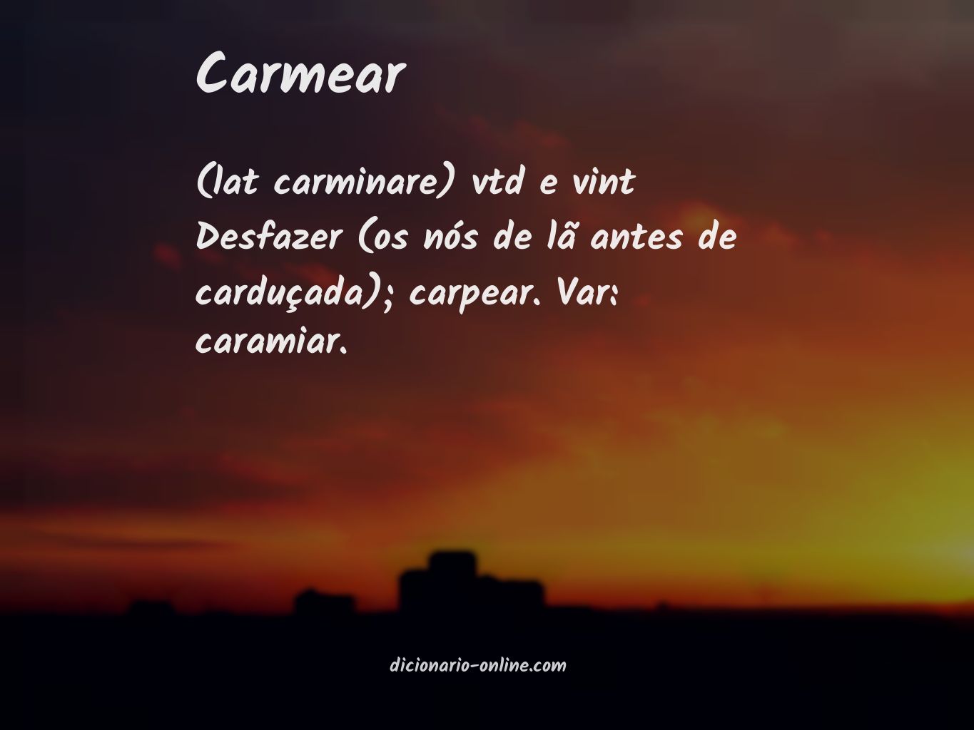 Significado de carmear