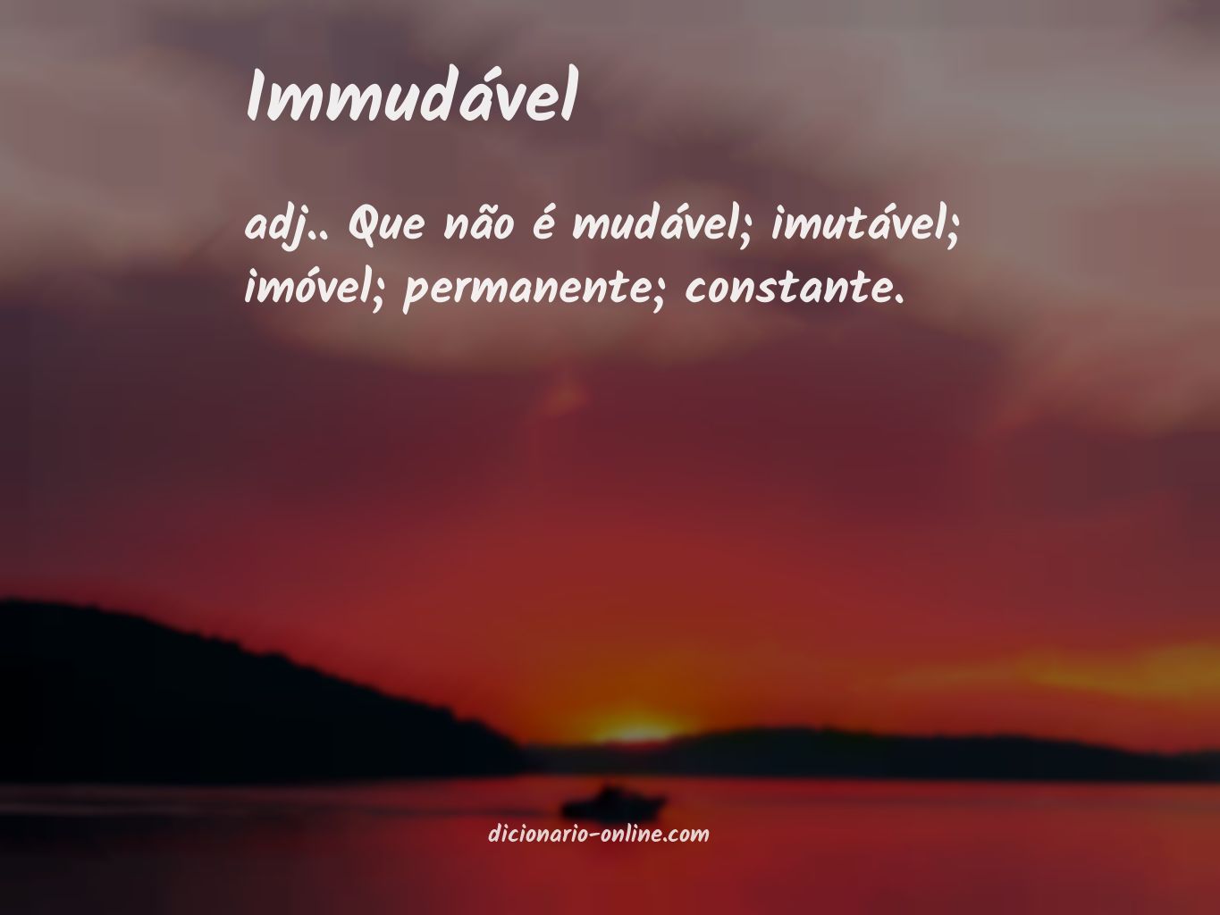 Significado de immudável