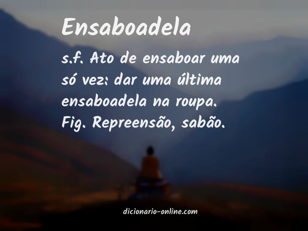 Significado de ensaboadela