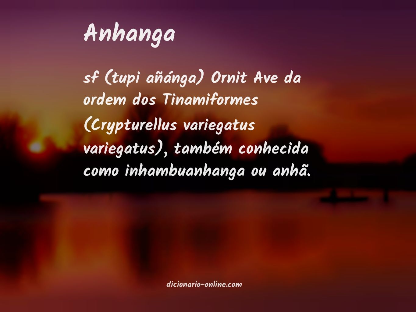 Significado de anhanga