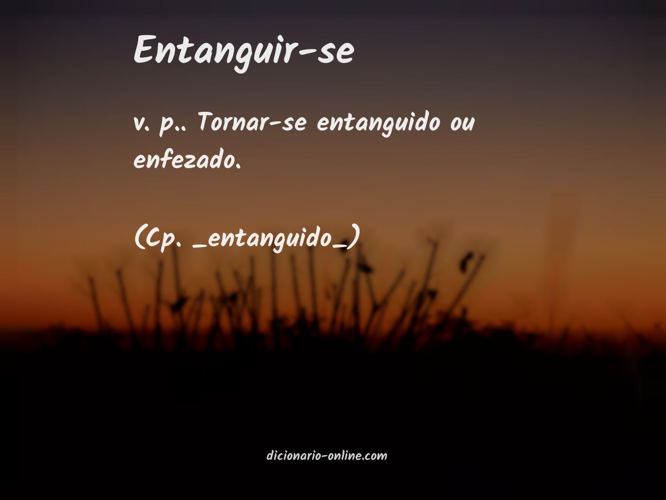 Significado de entanguir-se