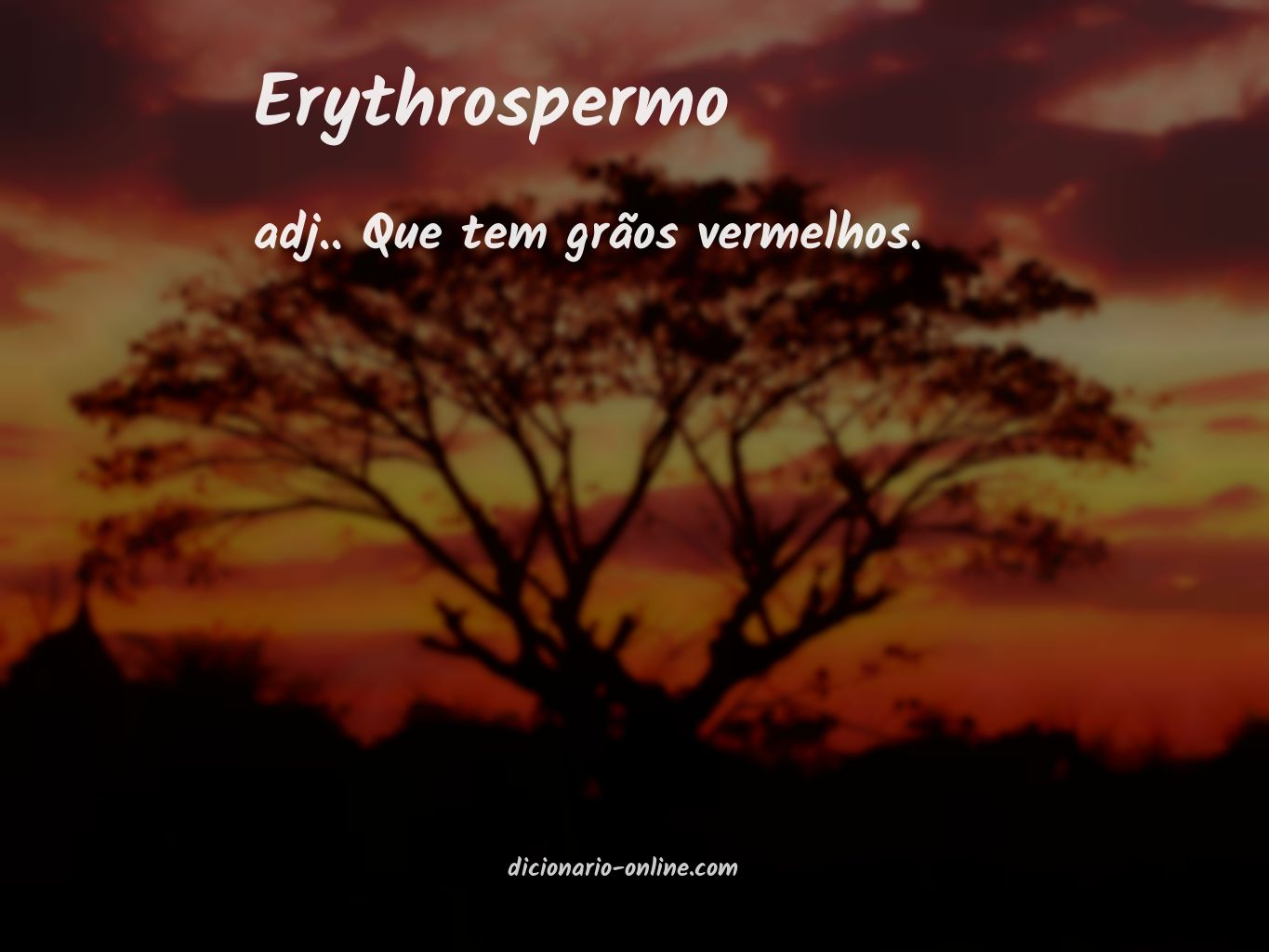 Significado de erythrospermo