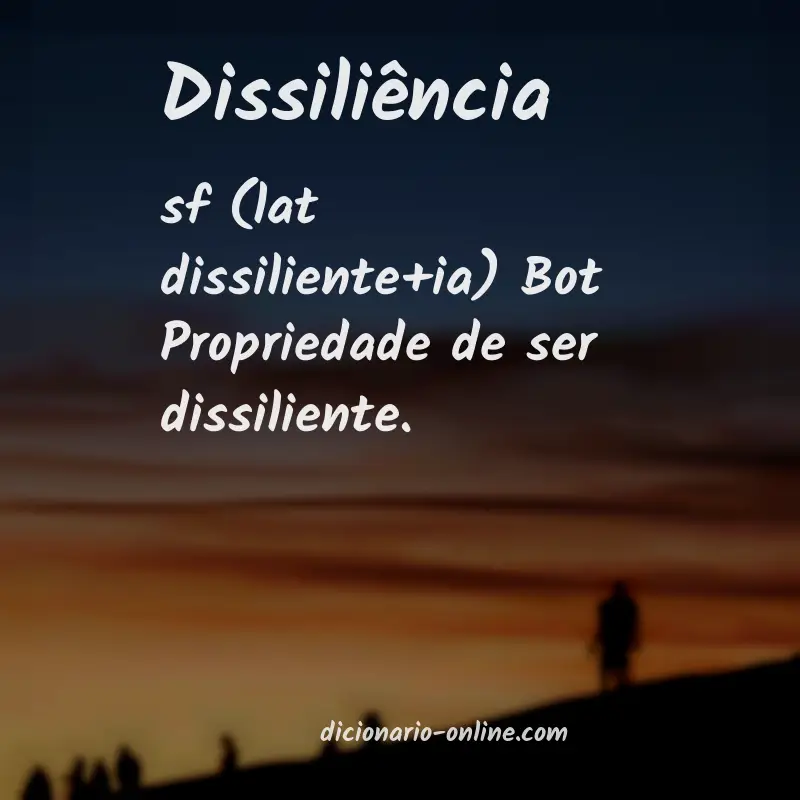 Significado de dissiliência
