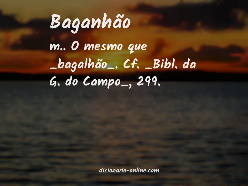 Significado de baganhão