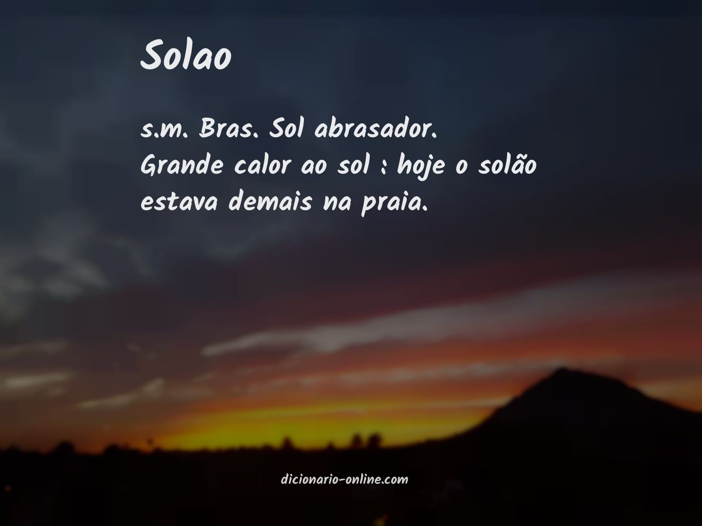 Significado de solao