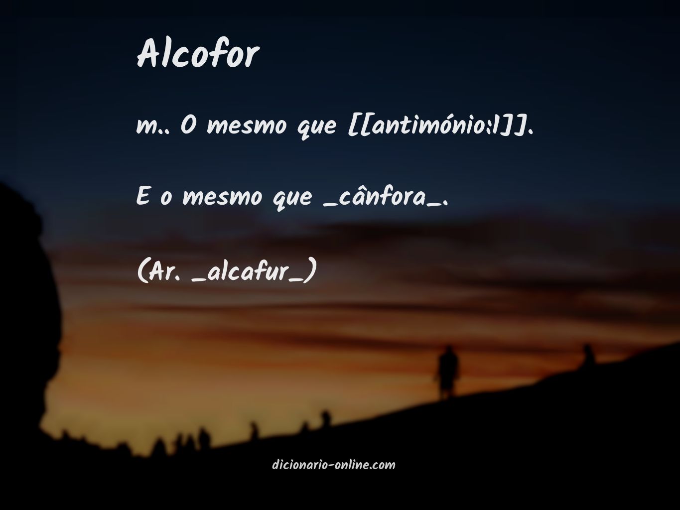 Significado de alcofor