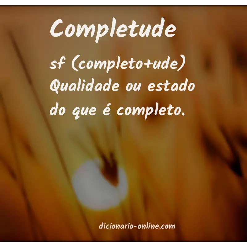 Significado de completude