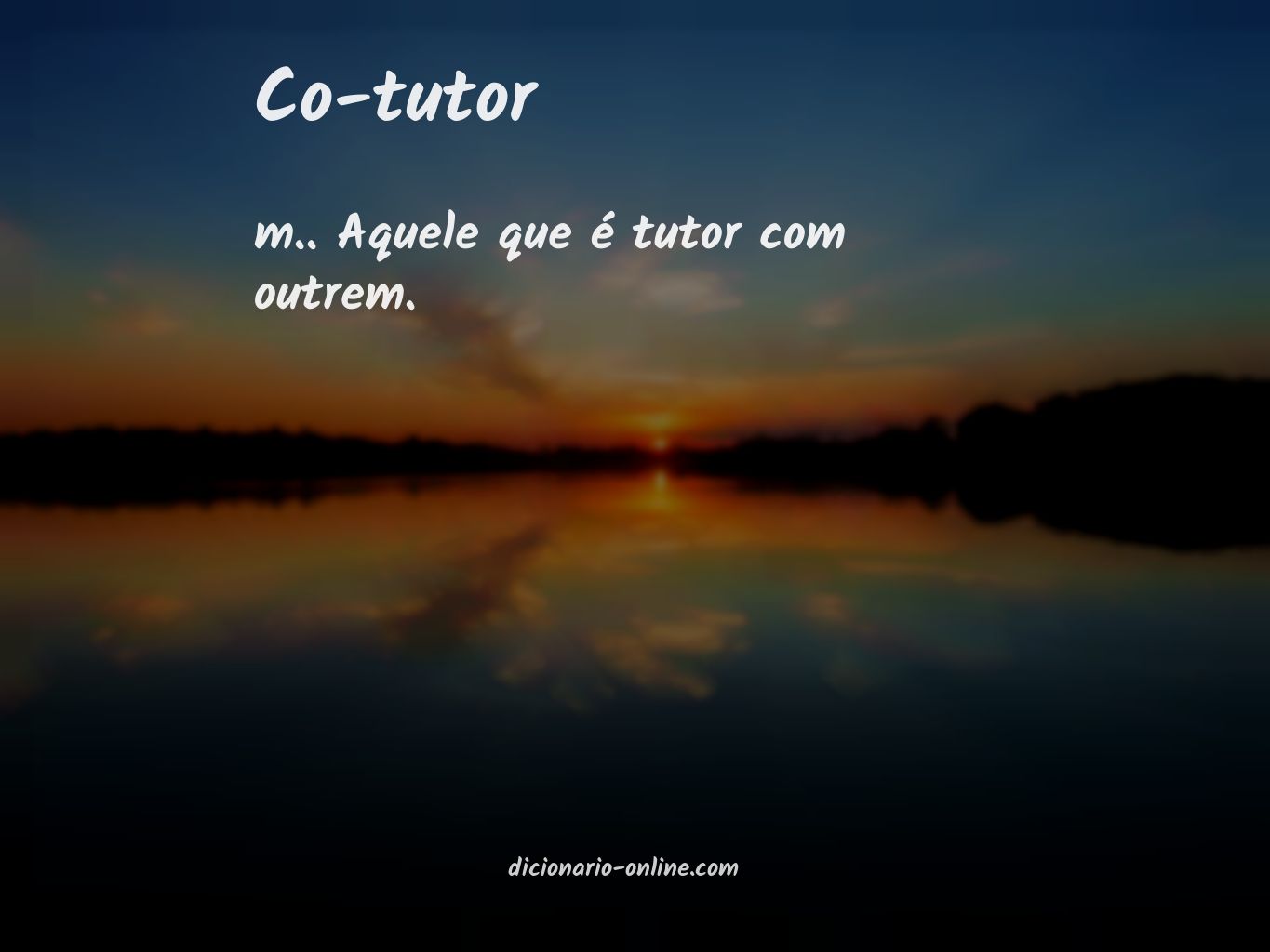 Significado de co-tutor