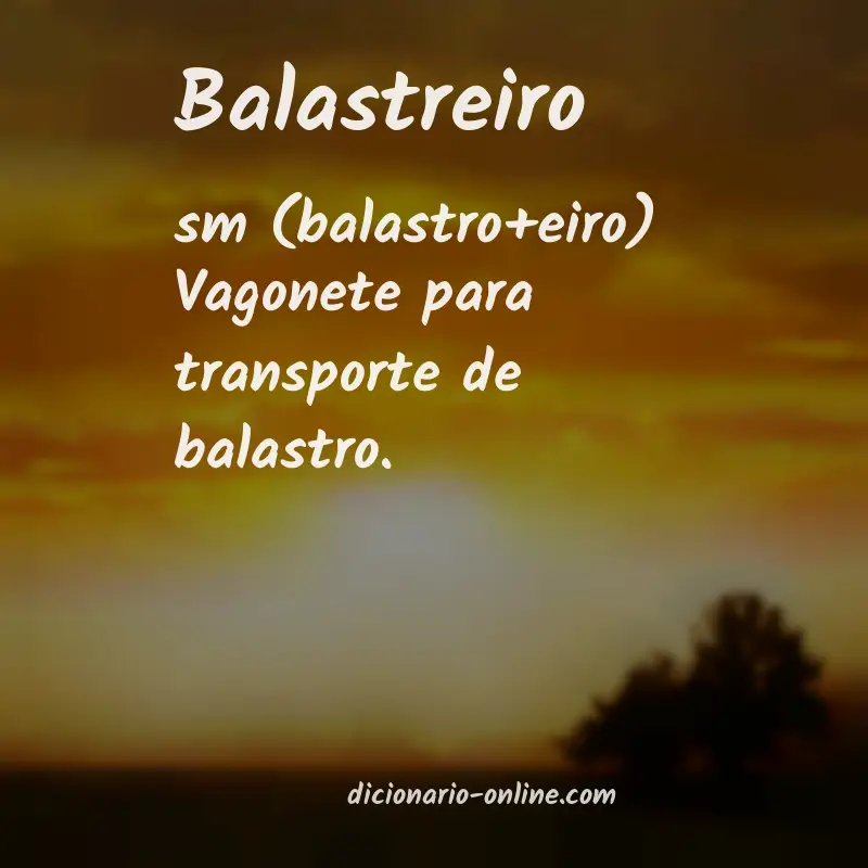 Significado de balastreiro