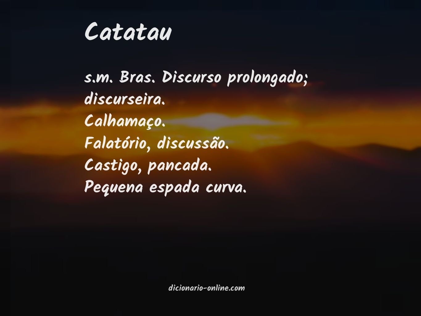 Significado de catatau