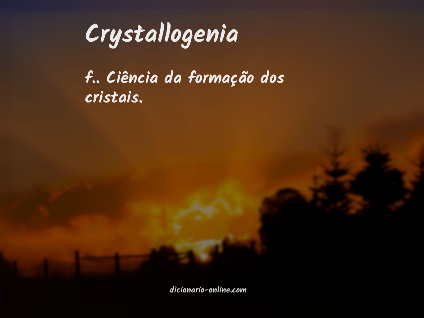 Significado de crystallogenia