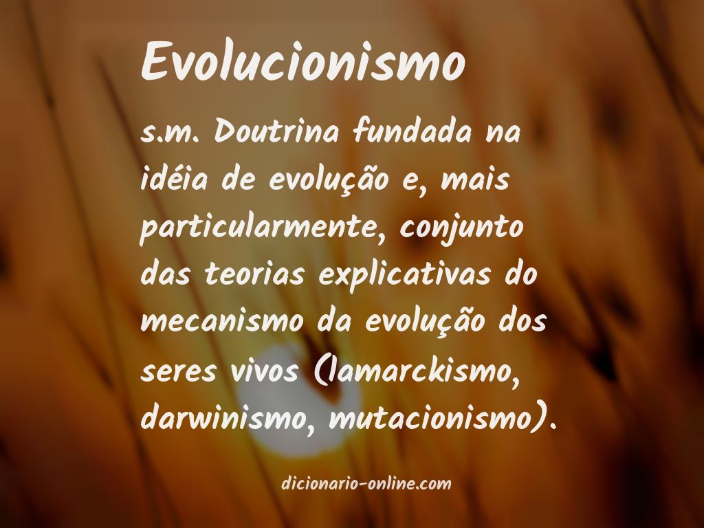 Significado de evolucionismo