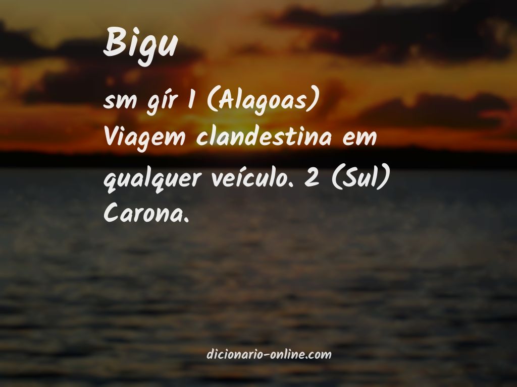 Significado de bigu