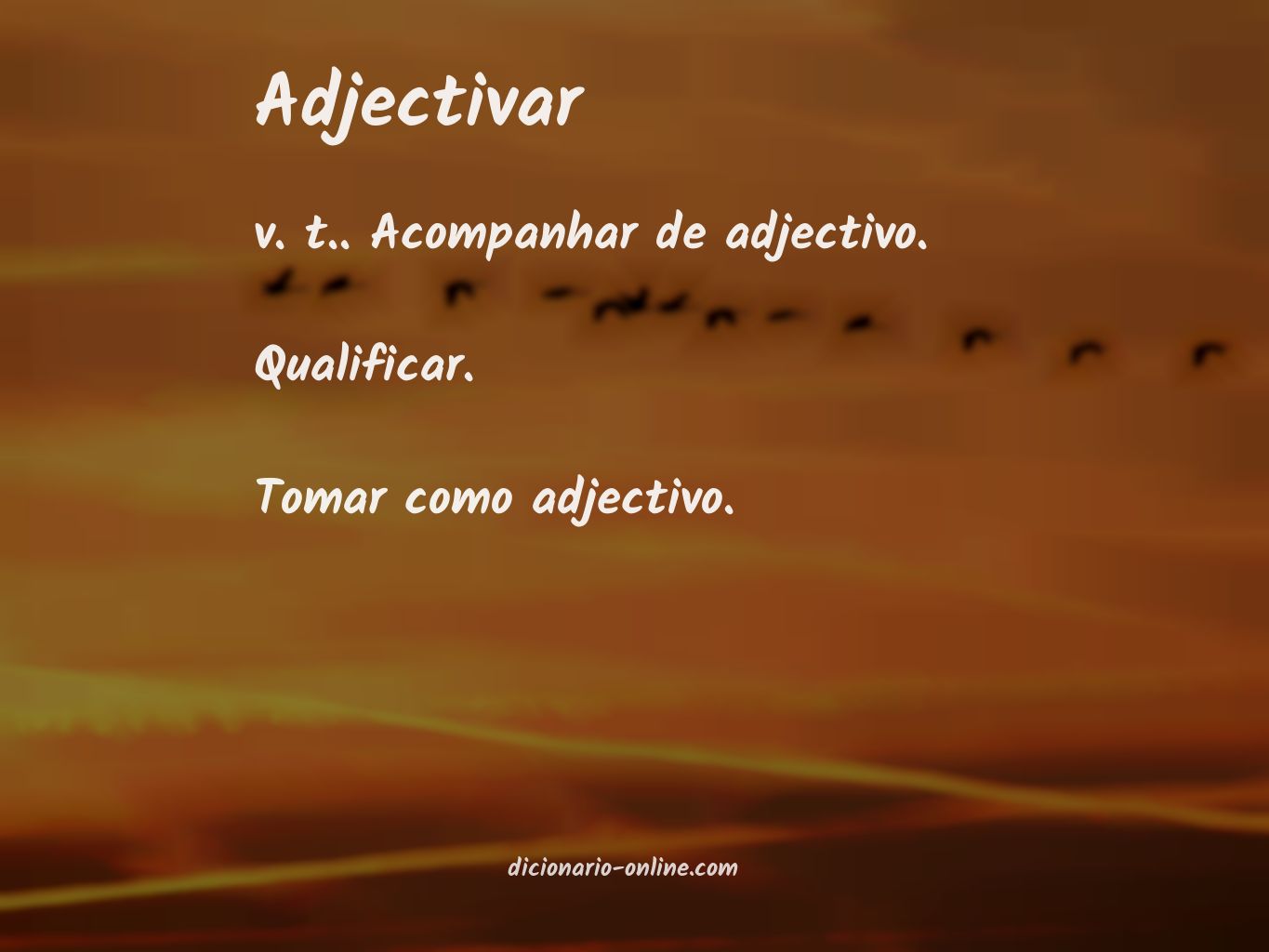 Significado de adjectivar