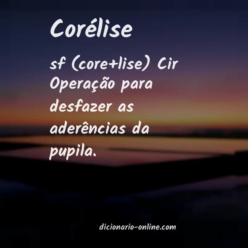 Significado de corélise