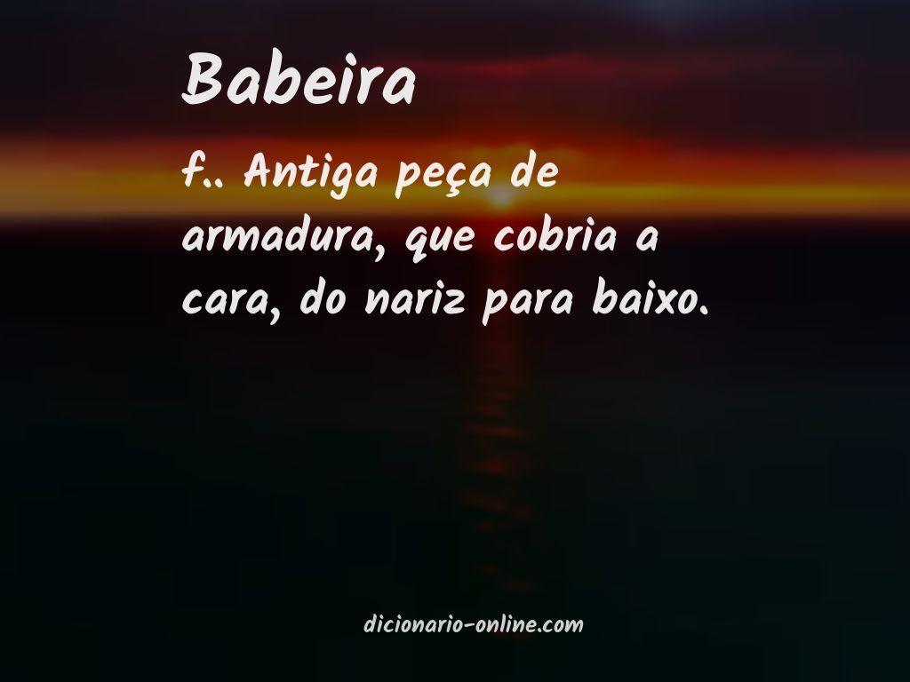 Significado de babeira