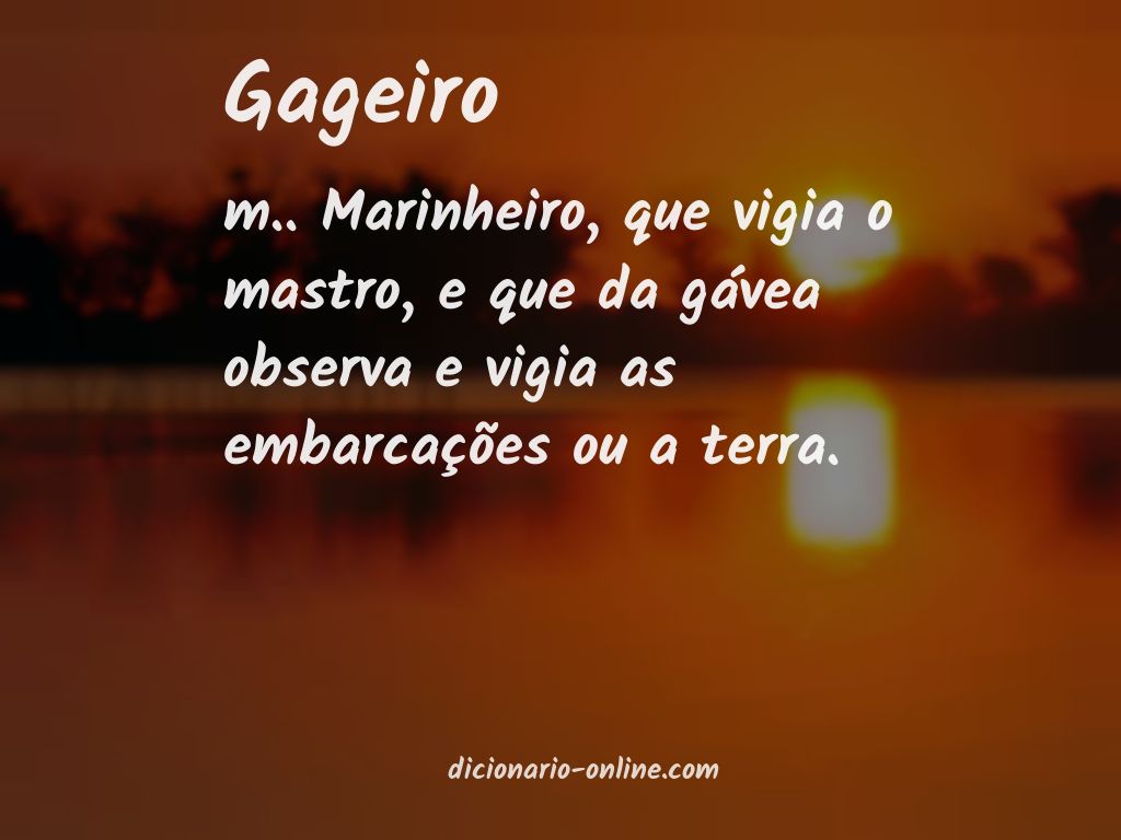 Significado de gageiro