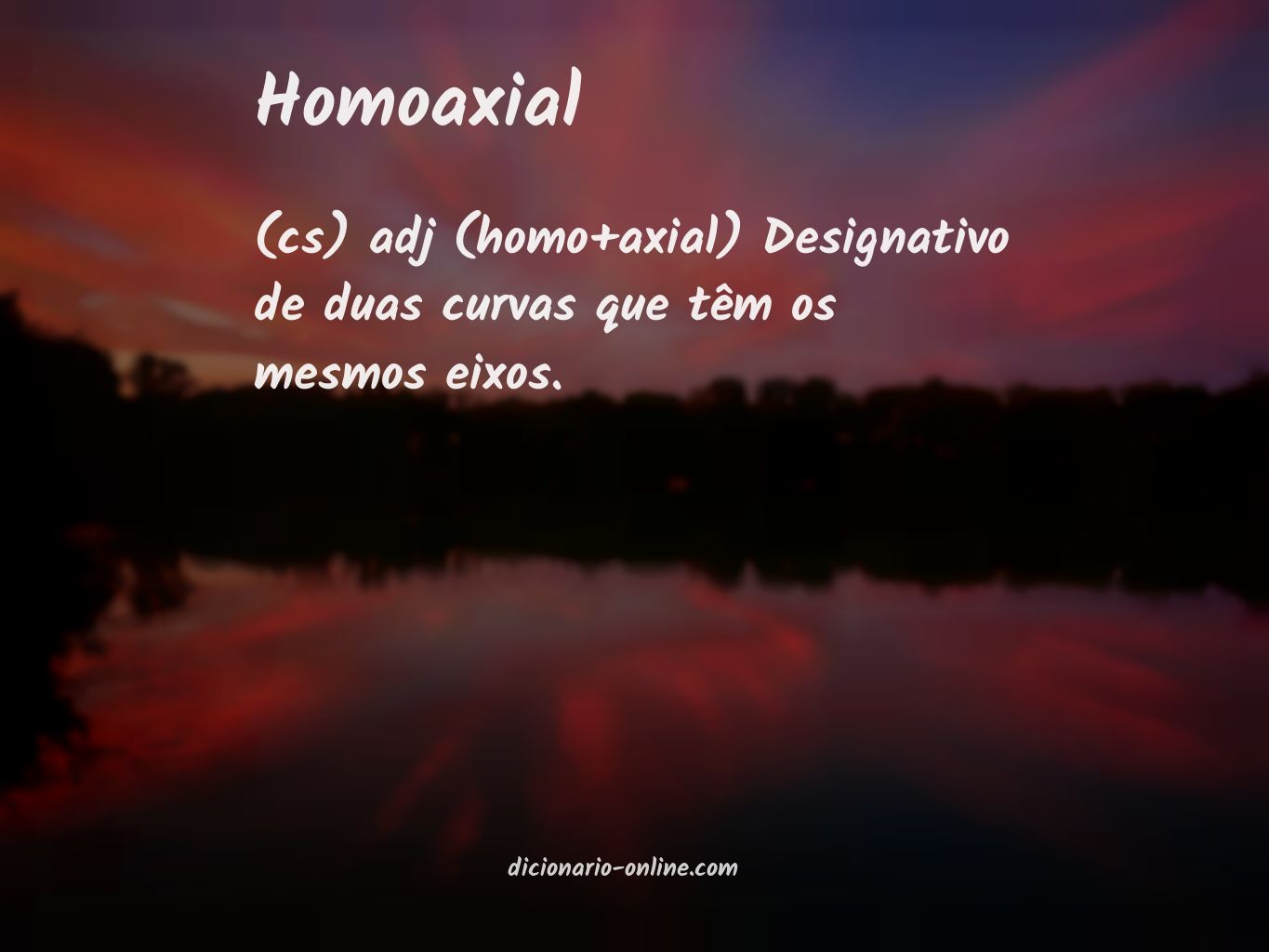 Significado de homoaxial