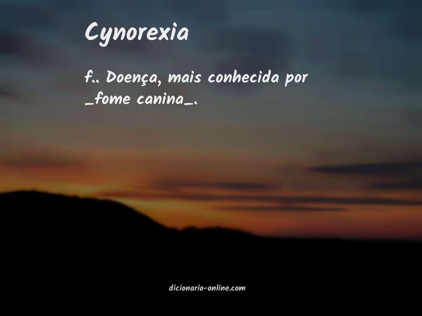 Significado de cynorexia