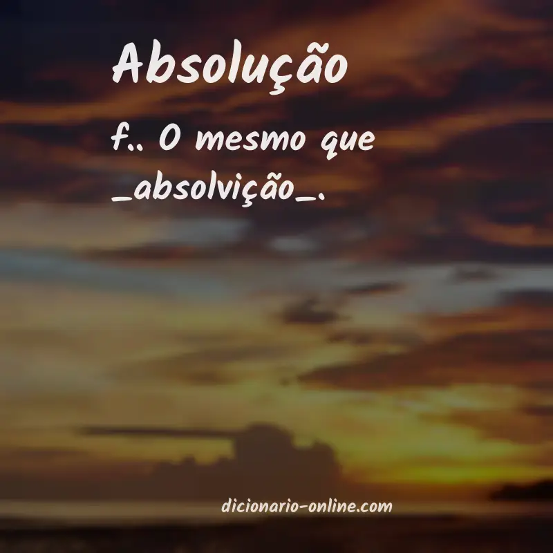 Significado de absolução