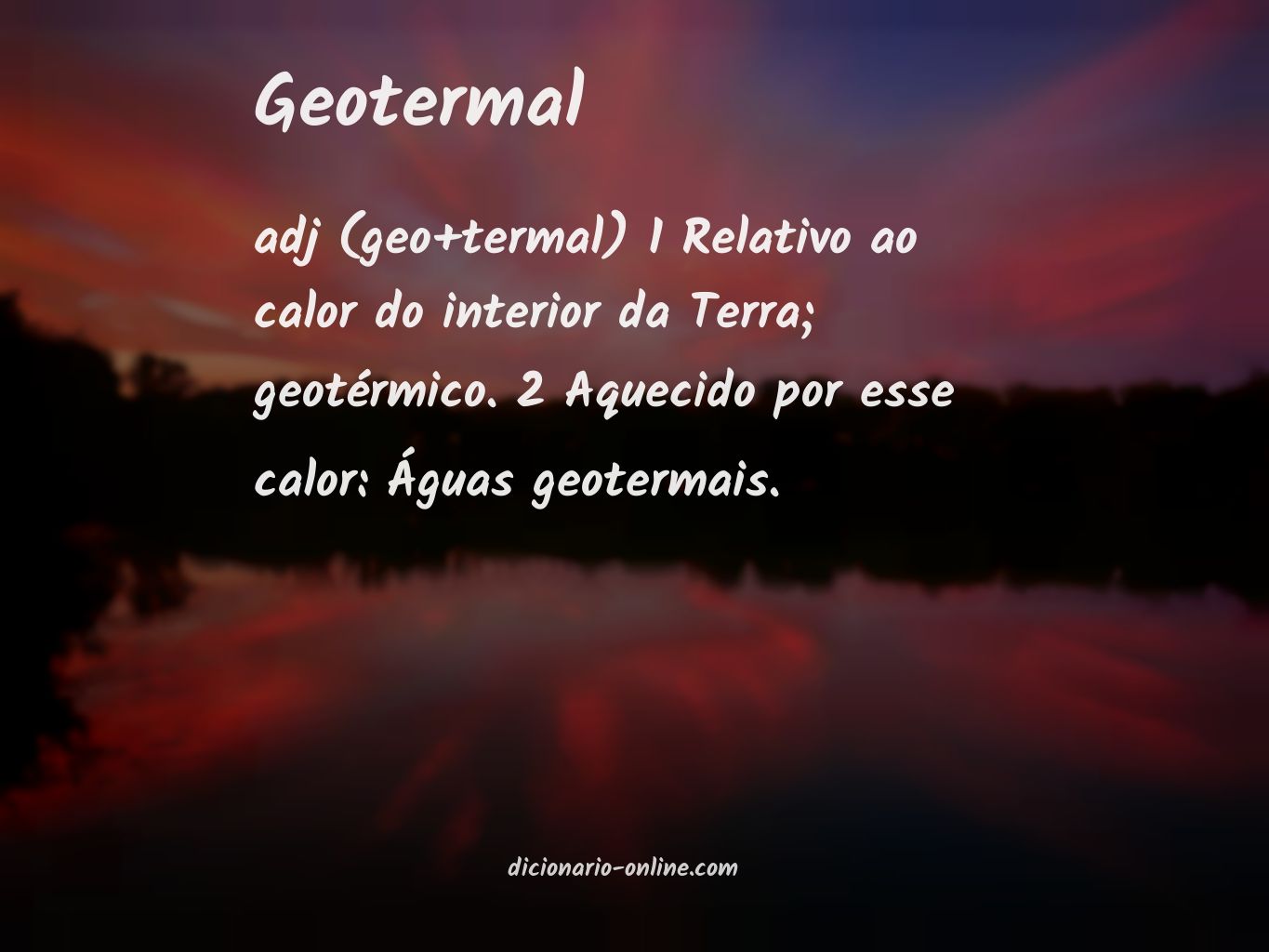 Significado de geotermal