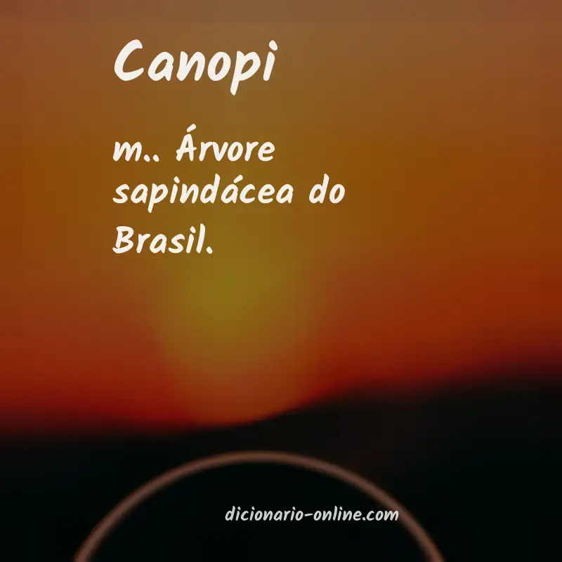 Significado de canopi