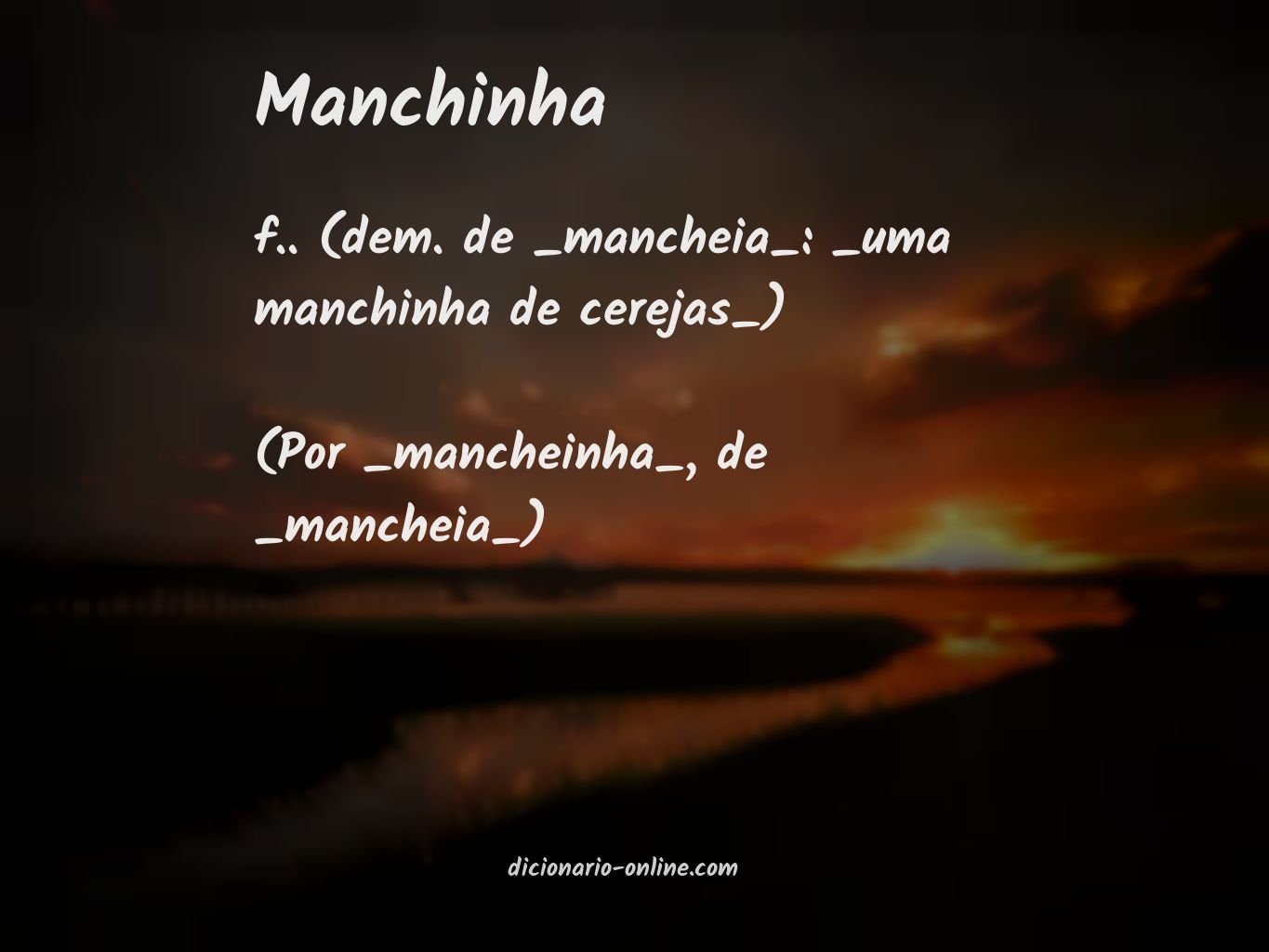 Significado de manchinha