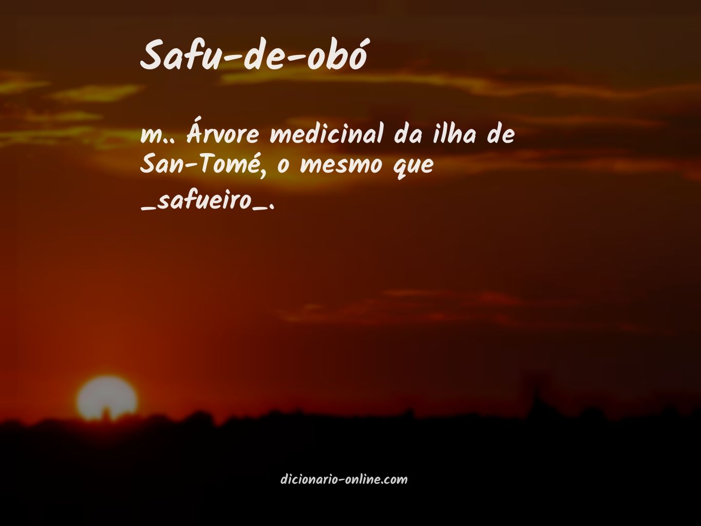 Significado de safu-de-obó