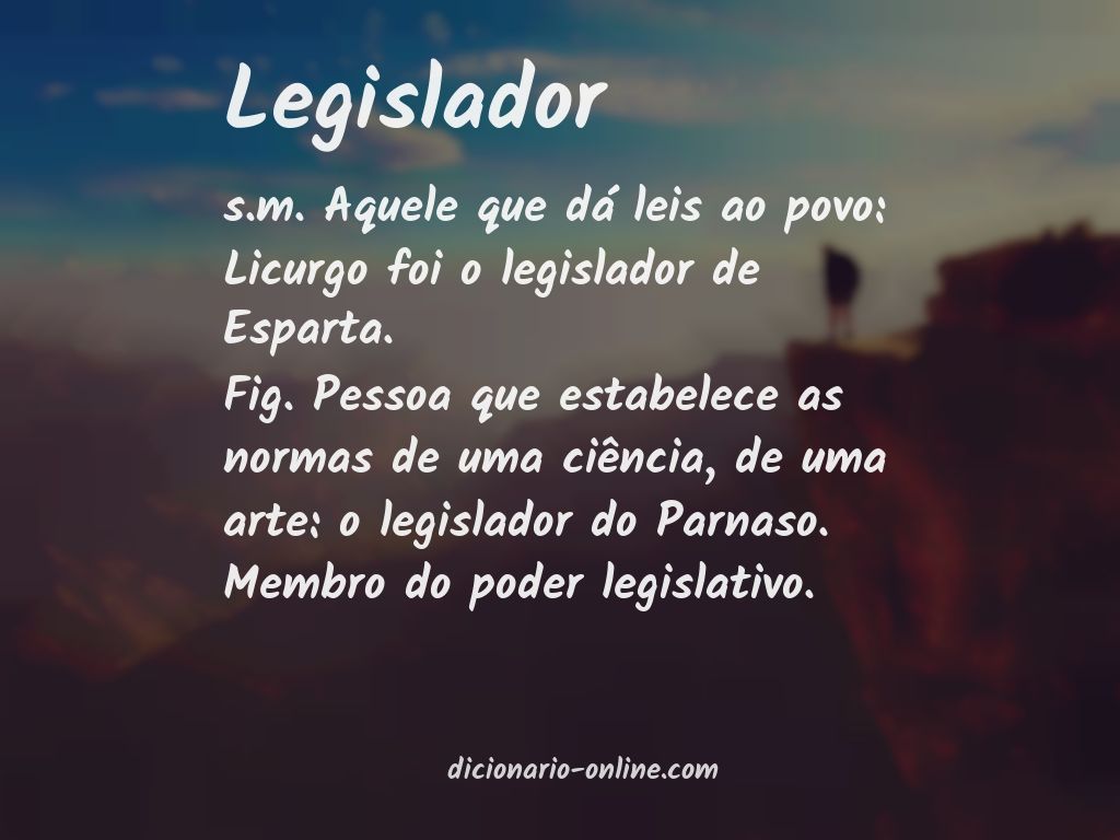 Significado de legislador