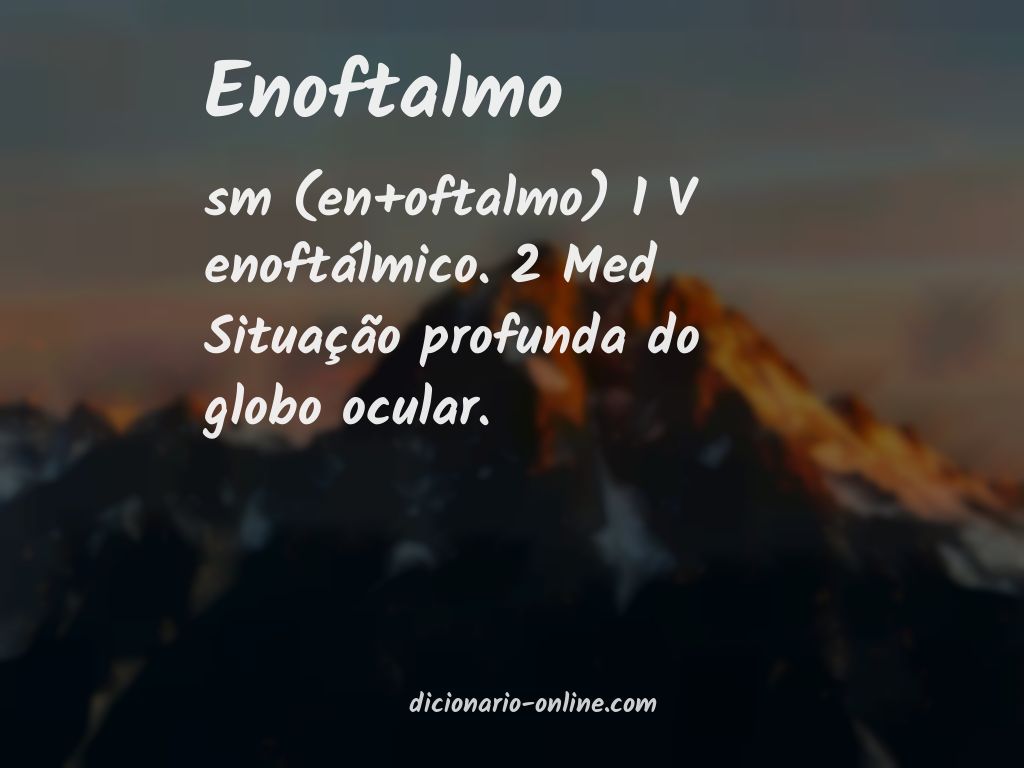 Significado de enoftalmo