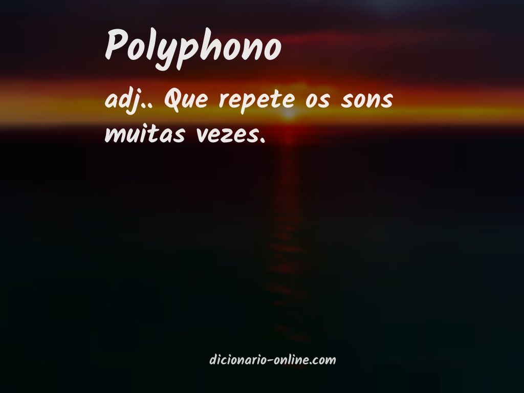 Significado de polyphono
