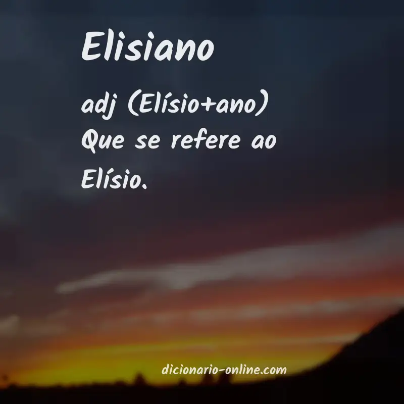 Significado de elisiano