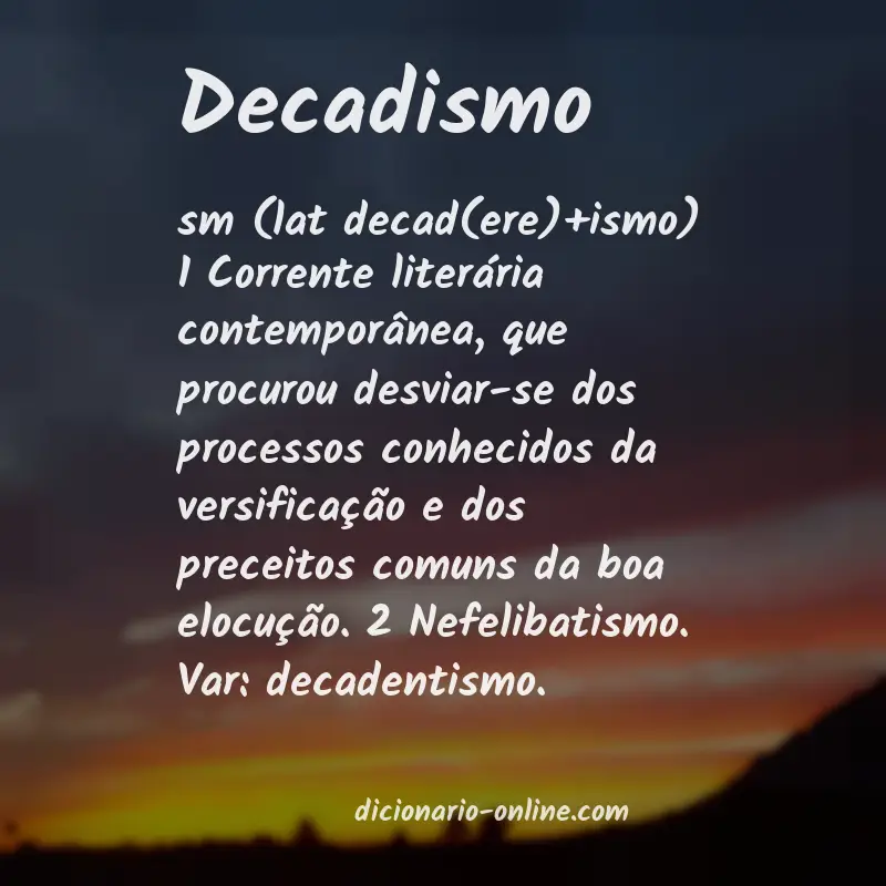 Significado de decadismo