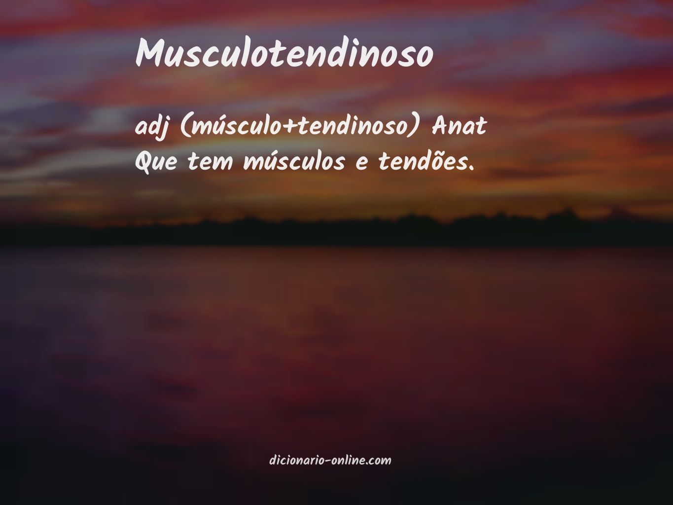 Significado de musculotendinoso