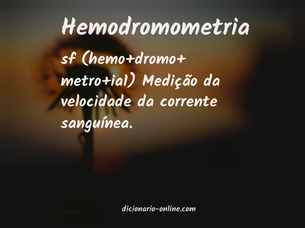 Significado de hemodromometria