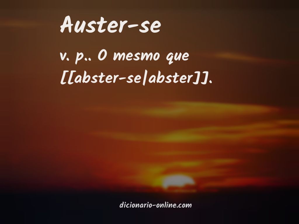 Significado de auster-se