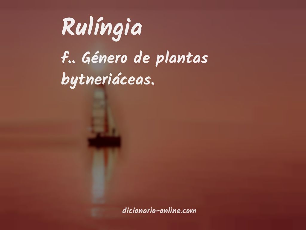 Significado de rulíngia