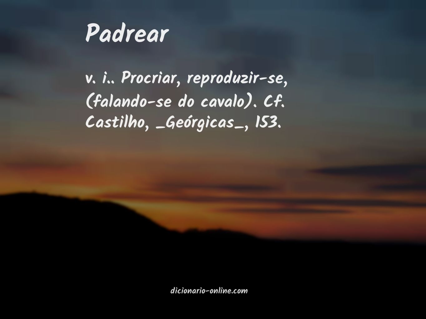 Significado de padrear